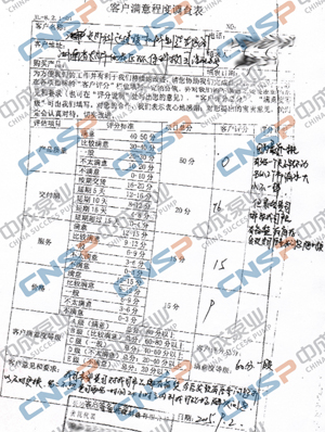 中成泵業(yè)2015年度客戶(hù)滿(mǎn)意度調查展示